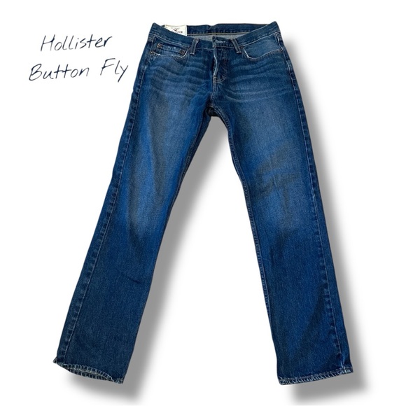 Hollister Blue Straight Jean 32X34 - Picture 1 of 6